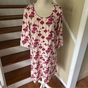 NWT Soma Christmas ornament print Pajama Loungewear Scoop Neck Festive Small